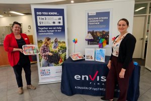 “Our Cake Box initiative is an extension of Envision’s Full Cupboard program, which helps local food banks support families in need,” says Julie Blok, Branch Manager at Envision Financial.