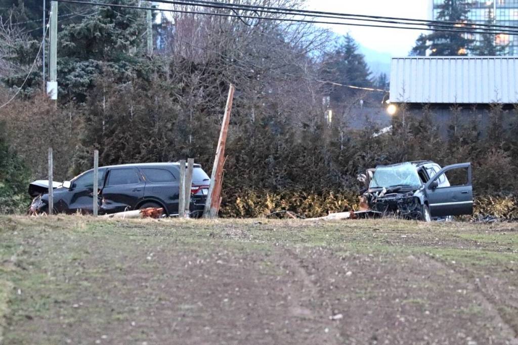 Charges have been laid against an Abbotsford Police officer in relation to a crash between a police vehicle and a civilian vehicle on Feb. 20, 2025. (Shane MacKichan file photo)