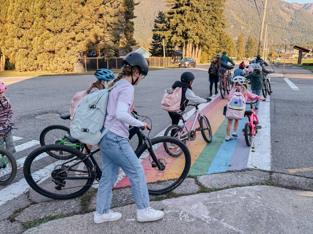 Coquihalla Elementary School students participating in the Hope Walk&rsquo;N&rsquo;Roll that ran from Oct. 6 to Oct. 10. The program had 35 students participating throughout the week. (Megan te Boekhorst/Submitted)