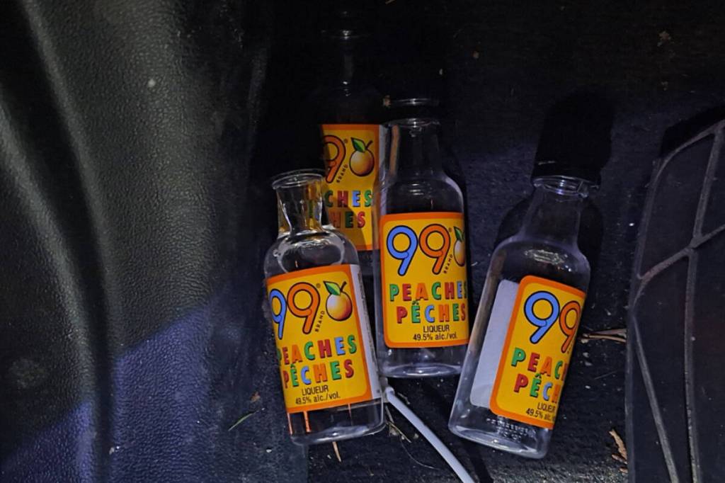 An alleged impaired driver was arrested in Abbotsford last week after a crash in Langley while his kids were in the vehicle, according to Abbotsford police. (Photo Courtesy of Abbotsford Police Department)