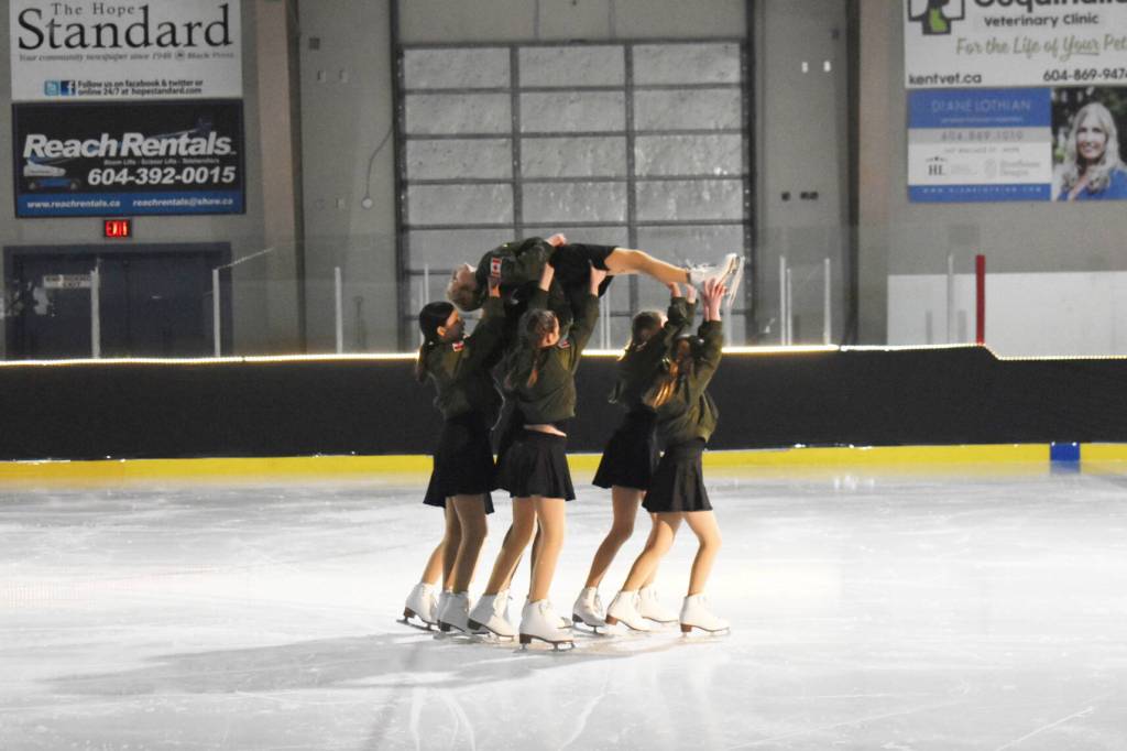 FILE - Skaters from the Hope District Skating Club&rsquo;s performing to the song Danger Zone from the film Top Gun in March 2025. This year&rsquo;s skating show runs March 6 and 7. (Kemone Moodley/Hope Standard file)